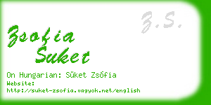 zsofia suket business card