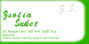 zsofia suket business card